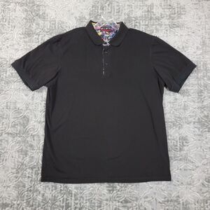 LRG Lifted Research Group Polo Shirt Mens XL Black Coachella Short Sleeve